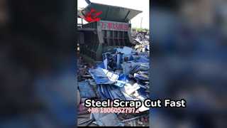 एक नज़दीकी नज़र: लंबाई 180 मिमी स्क्रैप कतरनी मशीन 1 सेट स्टील स्क्रैप श्रेडर मशीन
