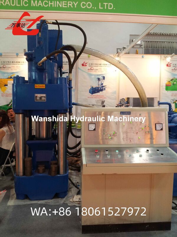 5000kN Hydraulic Scrap Briquetting Press Φ110×50–60mm Briquette Size For Lead Red Brass Sawdust Recycling