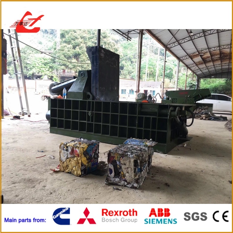 160 Ton Hydraulic Metal Baler: 1600x1000x800mm Chamber,Automatic PLC Control System, Ideal for Steel, Iron, Aluminum, Copper Recycling